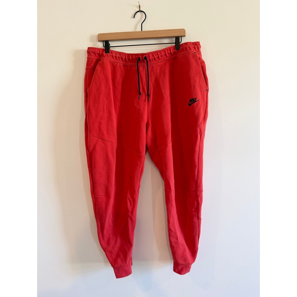 Nike Tech Fleece Joggers Mens XXL Red Tapered Sweatpants CU4495-605